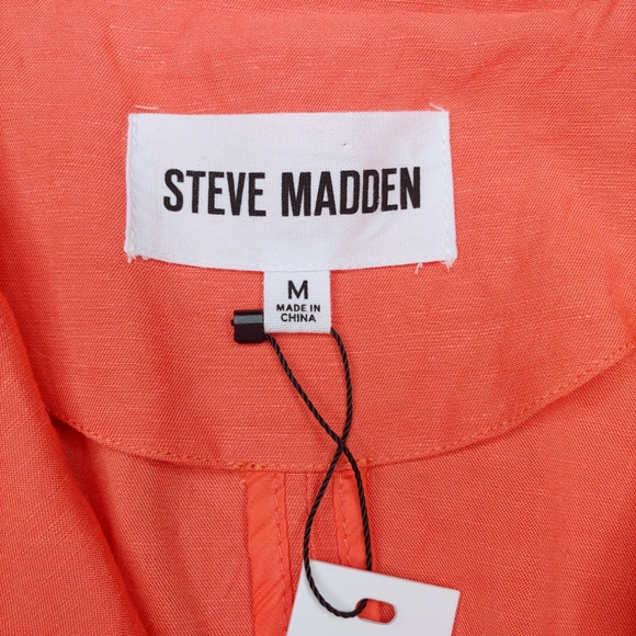 Steve Madden Women's Spring Rose Linen Double Breasted Baldwin Blazer Me… - Picture 6 of 11